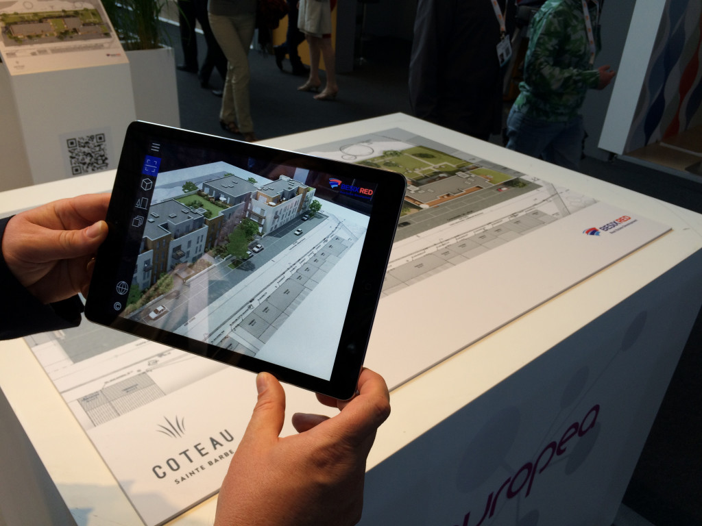 real estate project in augmented reality on plan 