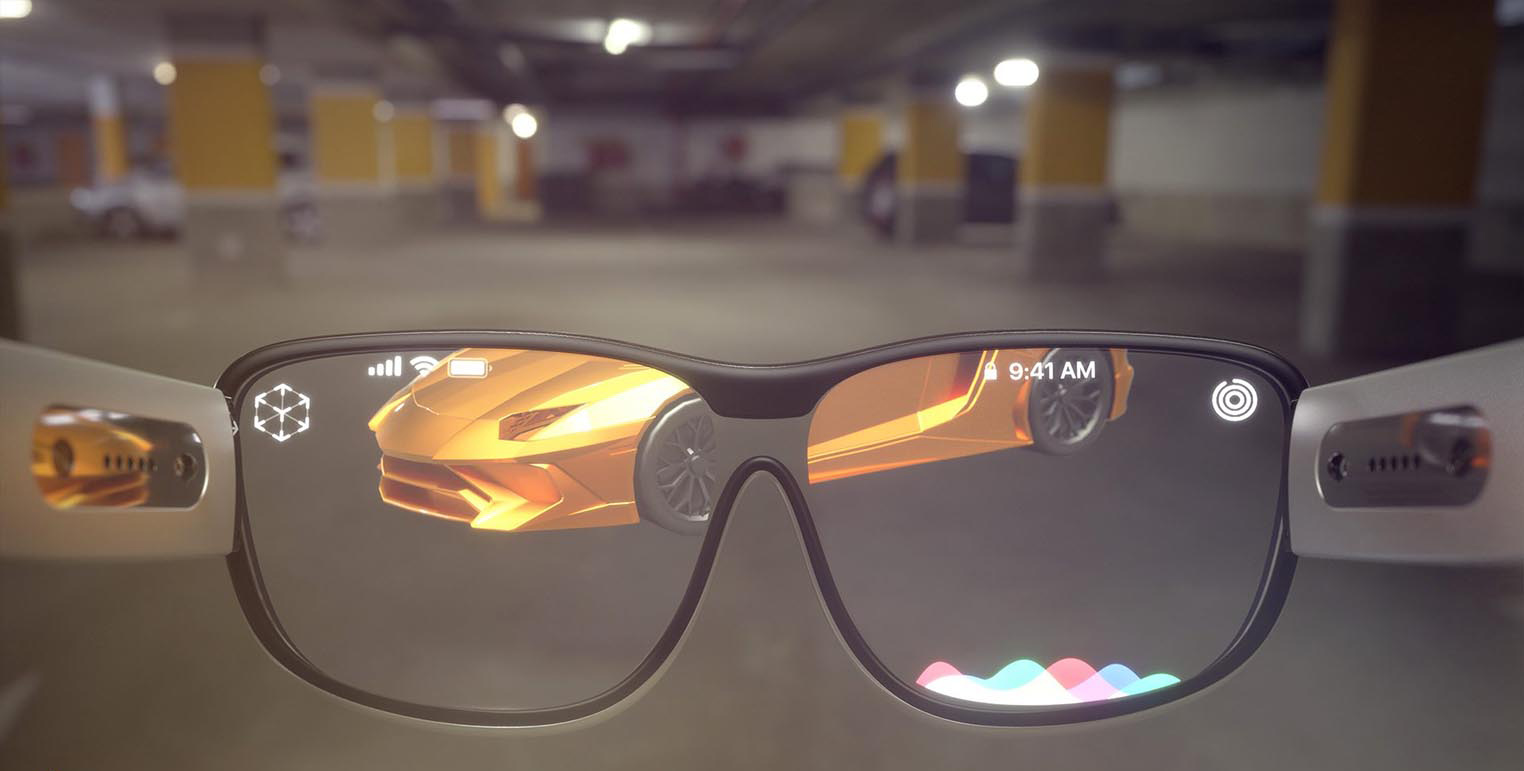 concept of augmented reality glasses